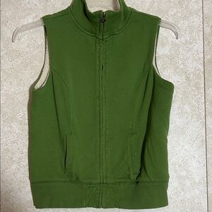 Women’s Old Navy Green Zip Front Vest Pockets size small
